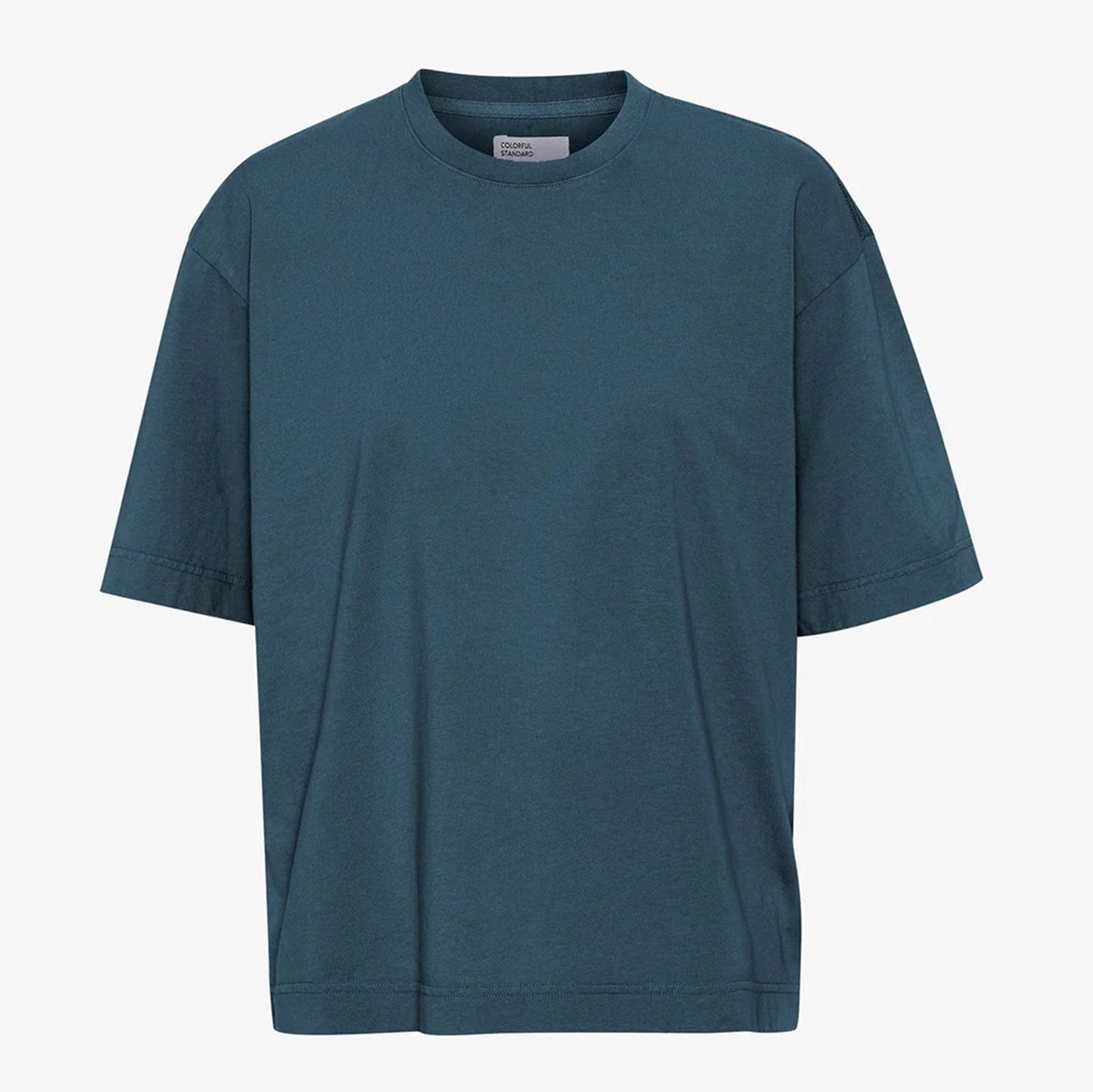 W Organic Oversized Tee petrol blue