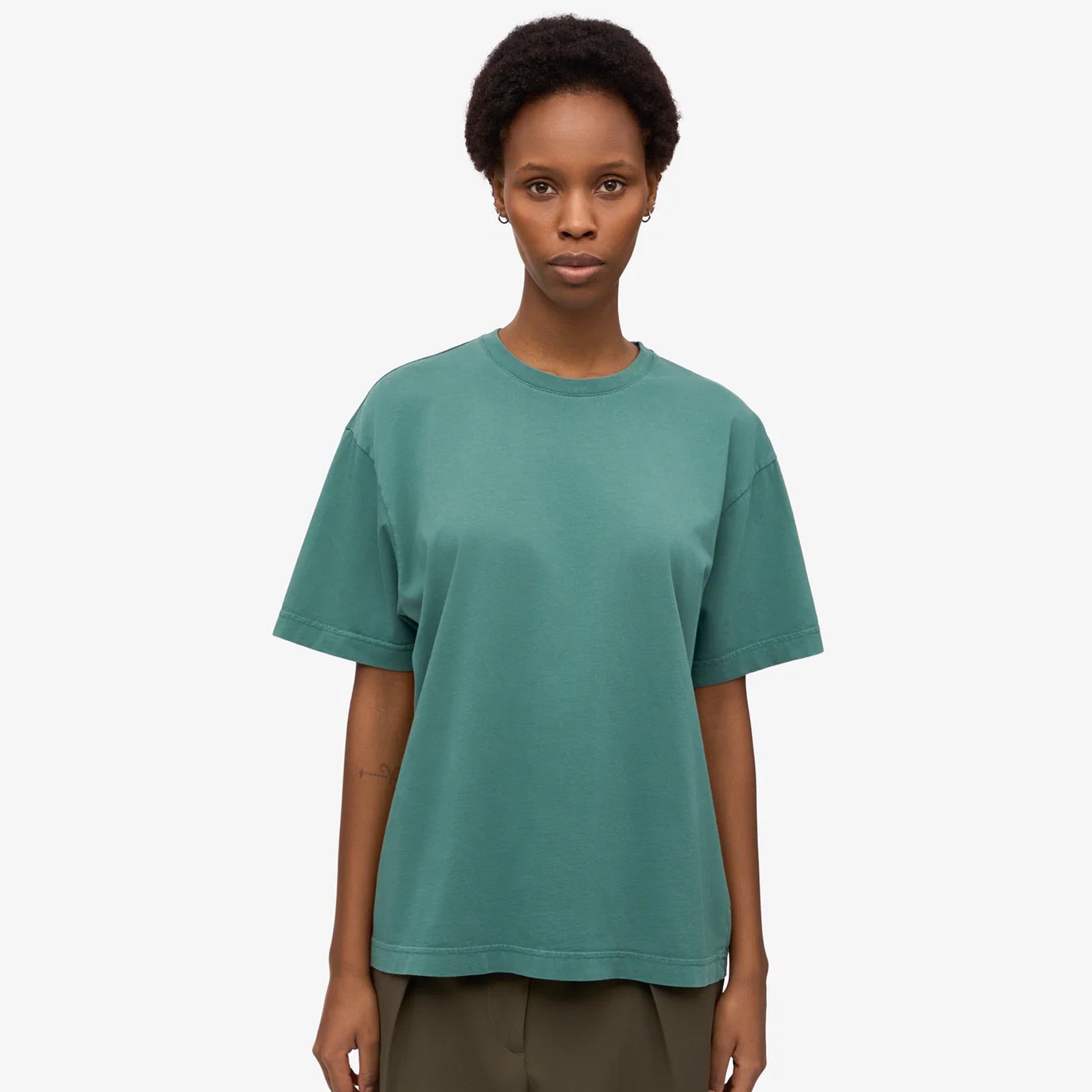 W Organic Oversized Tee pine green Colorful Standard