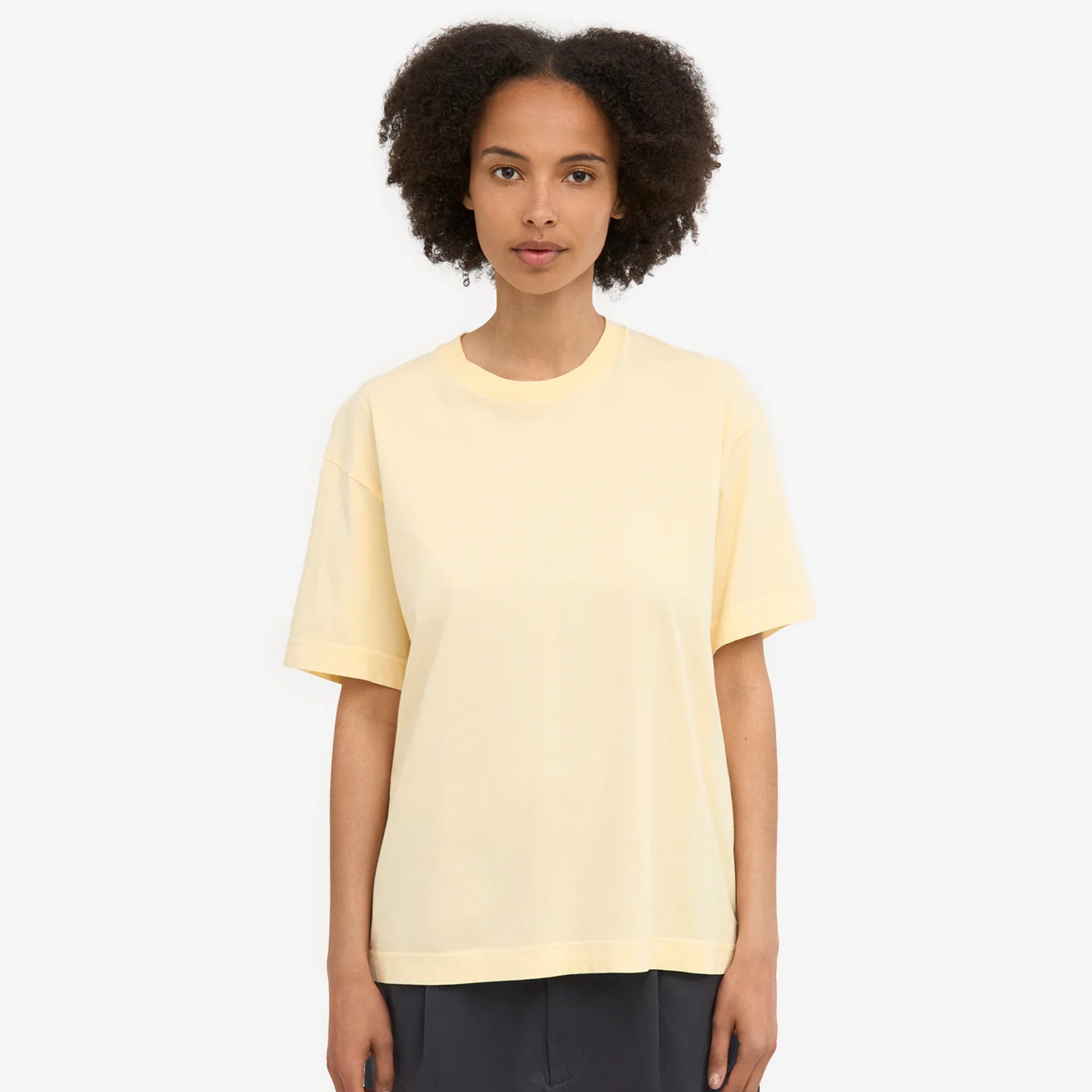 W Organic Oversized Tee soft yellow Colorful Standard
