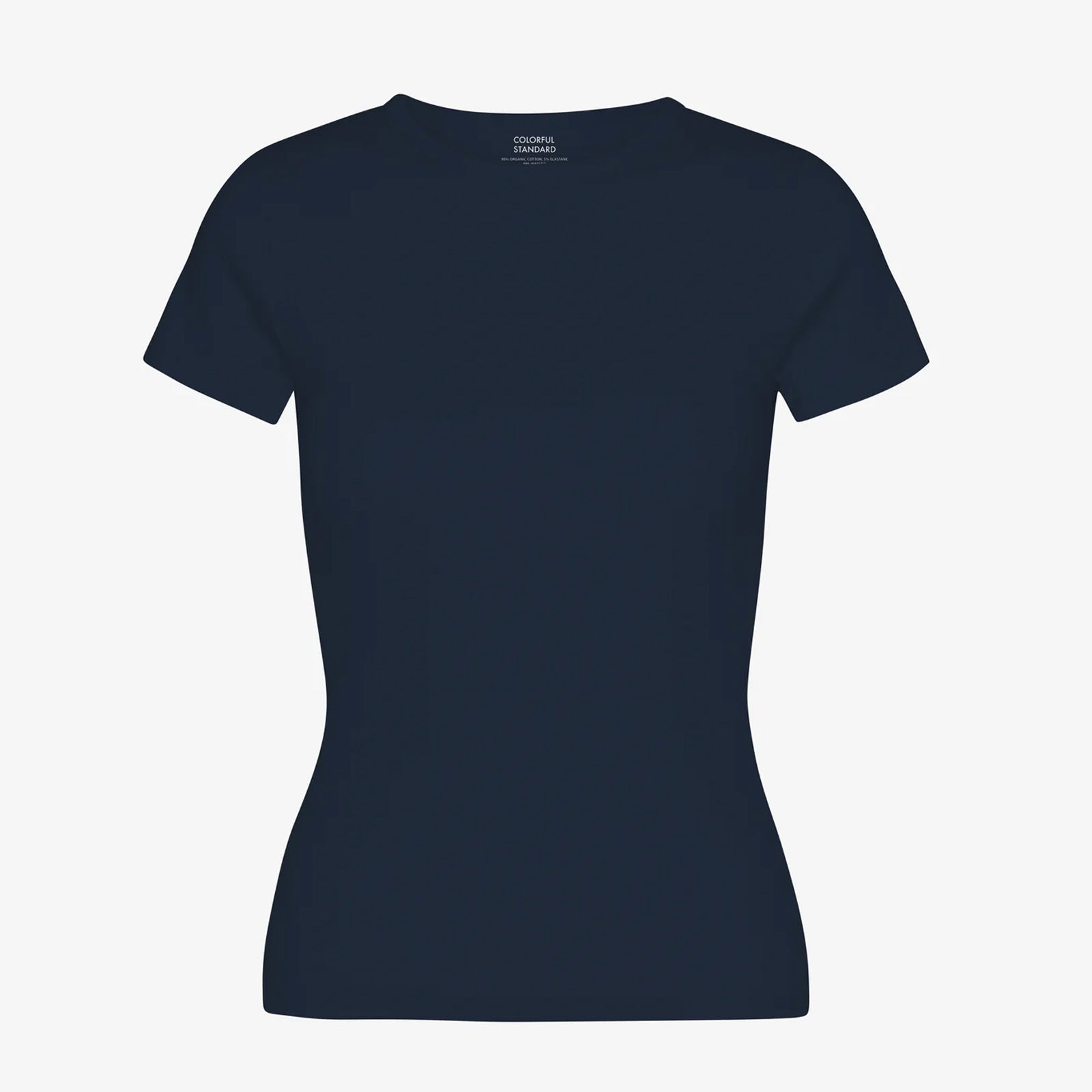 W Organic Rib SS T-Shirt navy blue