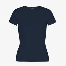 W Organic Rib SS T-Shirt navy blue