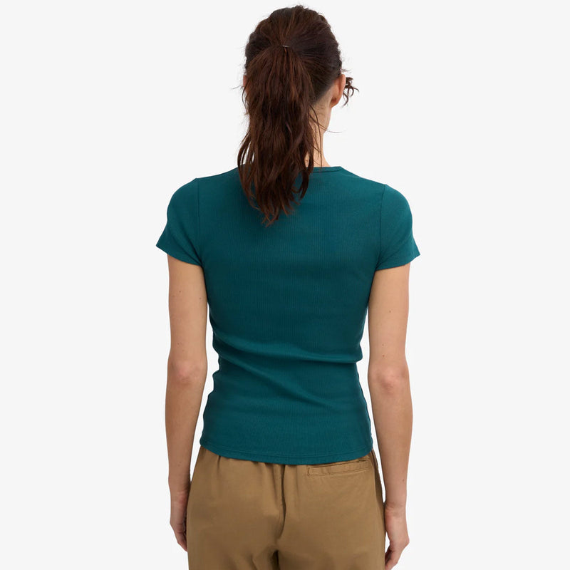 W Organic Rib SS T-Shirt ocean green Colorful Standard