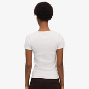 W Organic Rib SS T-Shirt snow melange Colorful Standard