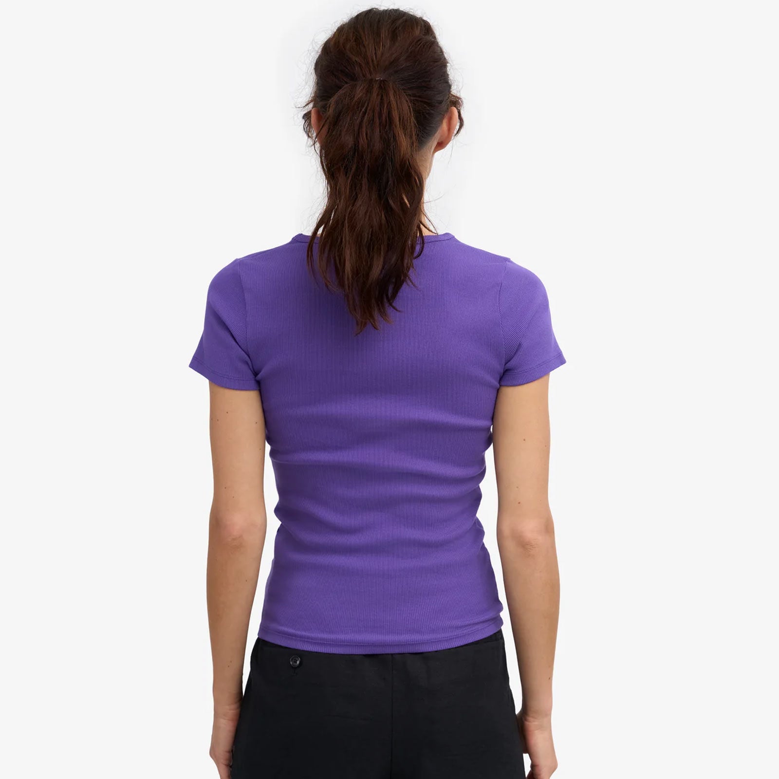 W Organic Rib SS T-Shirt ultra violet Colorful Standard