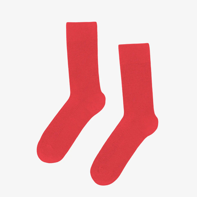 Men Classic Organic Socks red tangerine