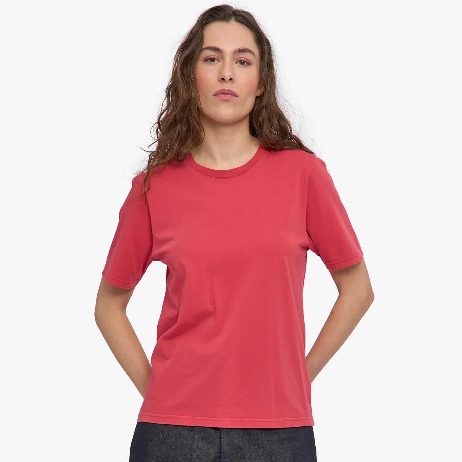 Women Light Organic Tee faded red