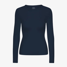 Women Organic Rib LS T-Shirt navy blue