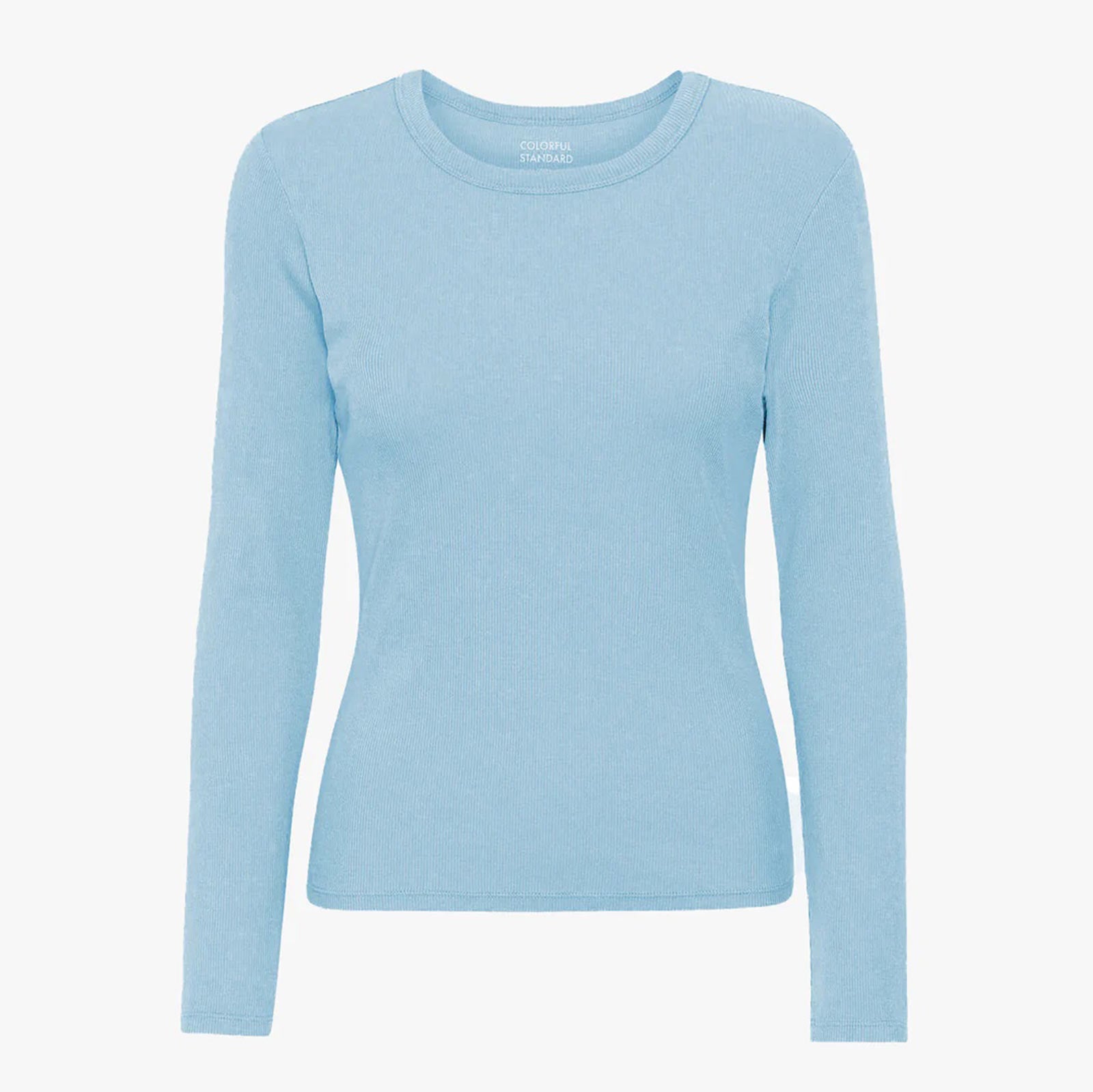 Women Organic Rib LS T-Shirt seaside blue