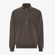 Organic Quarter Zip faded mud