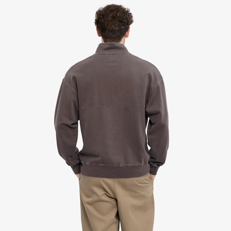 Organic Quarter Zip faded mud
