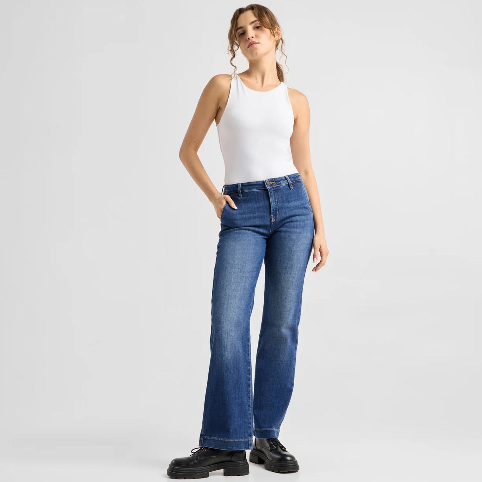 Cosma Soft Denim Chino vintage blue