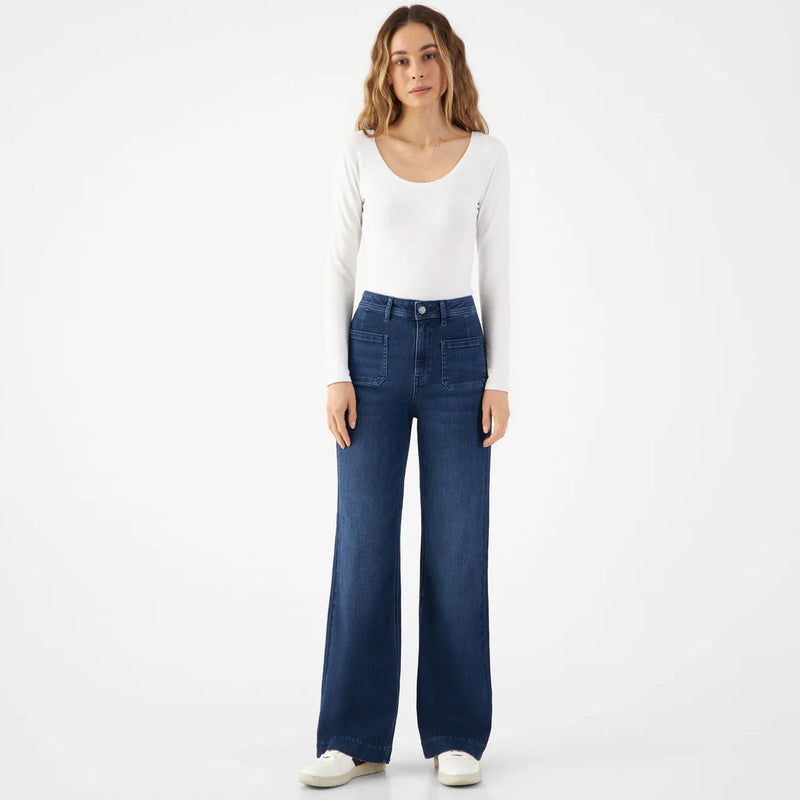 Dew Sailor Flared Jeans dark blue Dawn Denim
