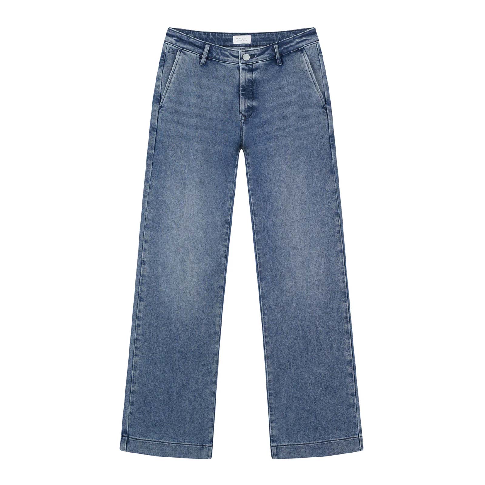 Glow Flared Soft Denim Chino medium blue Dawn Denim