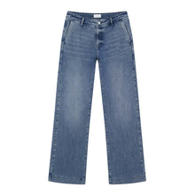Glow Flared Soft Denim Chino medium blue Dawn Denim