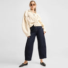 Moondust Soft Denim Wide Barrel Leg Jeans raw blue
