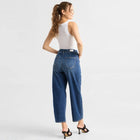 Moondust Soft Denim Wide Barrel Leg Jeans vintage blue