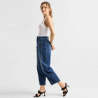 Moondust Soft Denim Wide Barrel Leg Jeans vintage blue