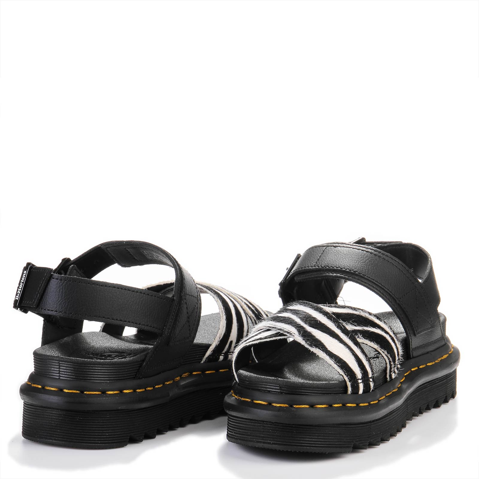 Voss II Hair On/Athena Sandal black/white