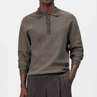 Jonnte L/S Polo 425183 chocolate brown