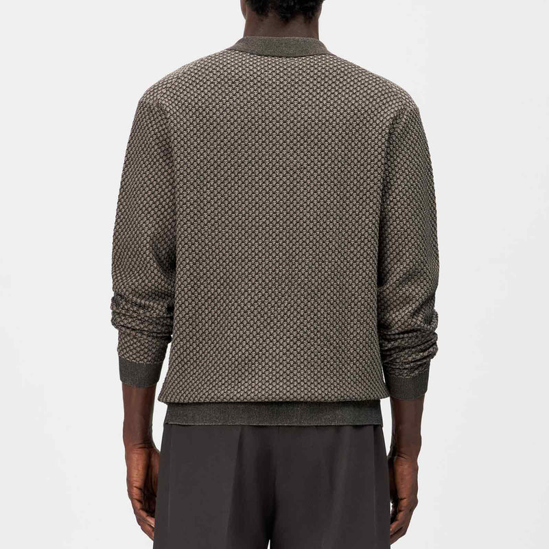 Jonnte L/S Polo 425183 chocolate brown