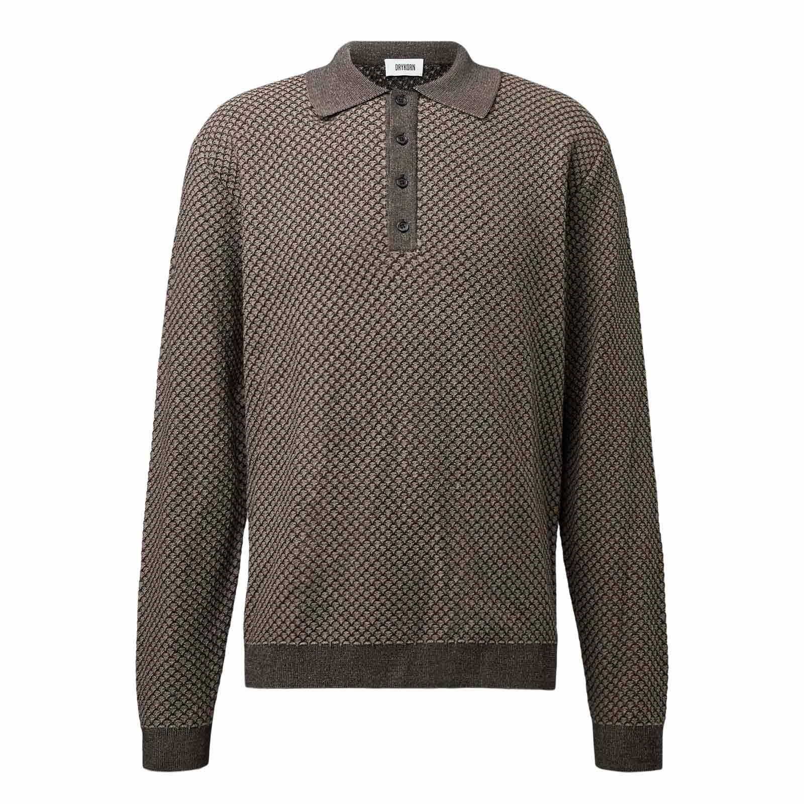 Jonnte L/S Polo 425183 chocolate brown