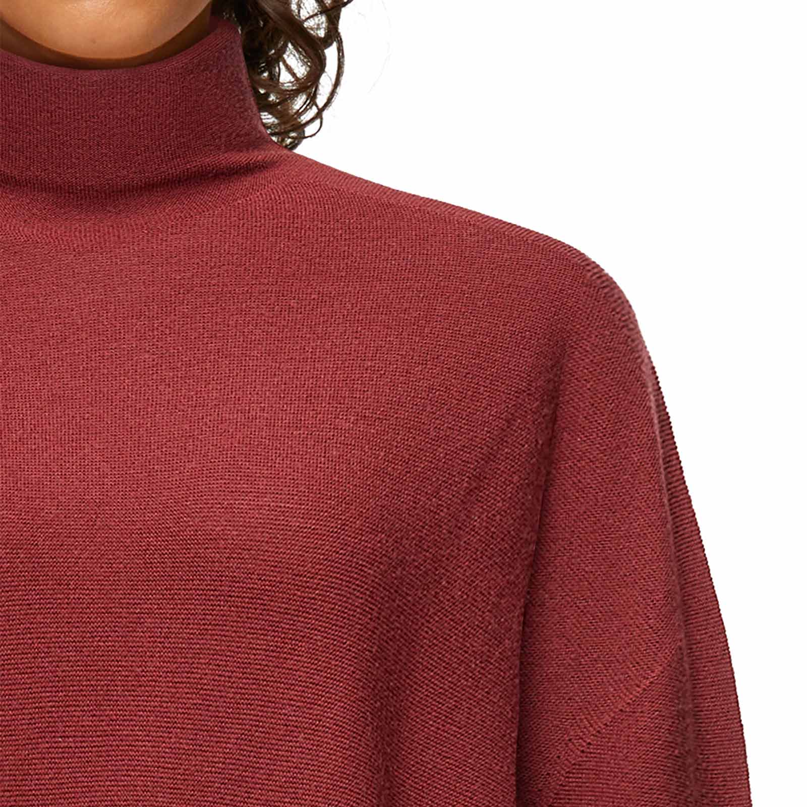 Liora Mock Neck Jumper wine