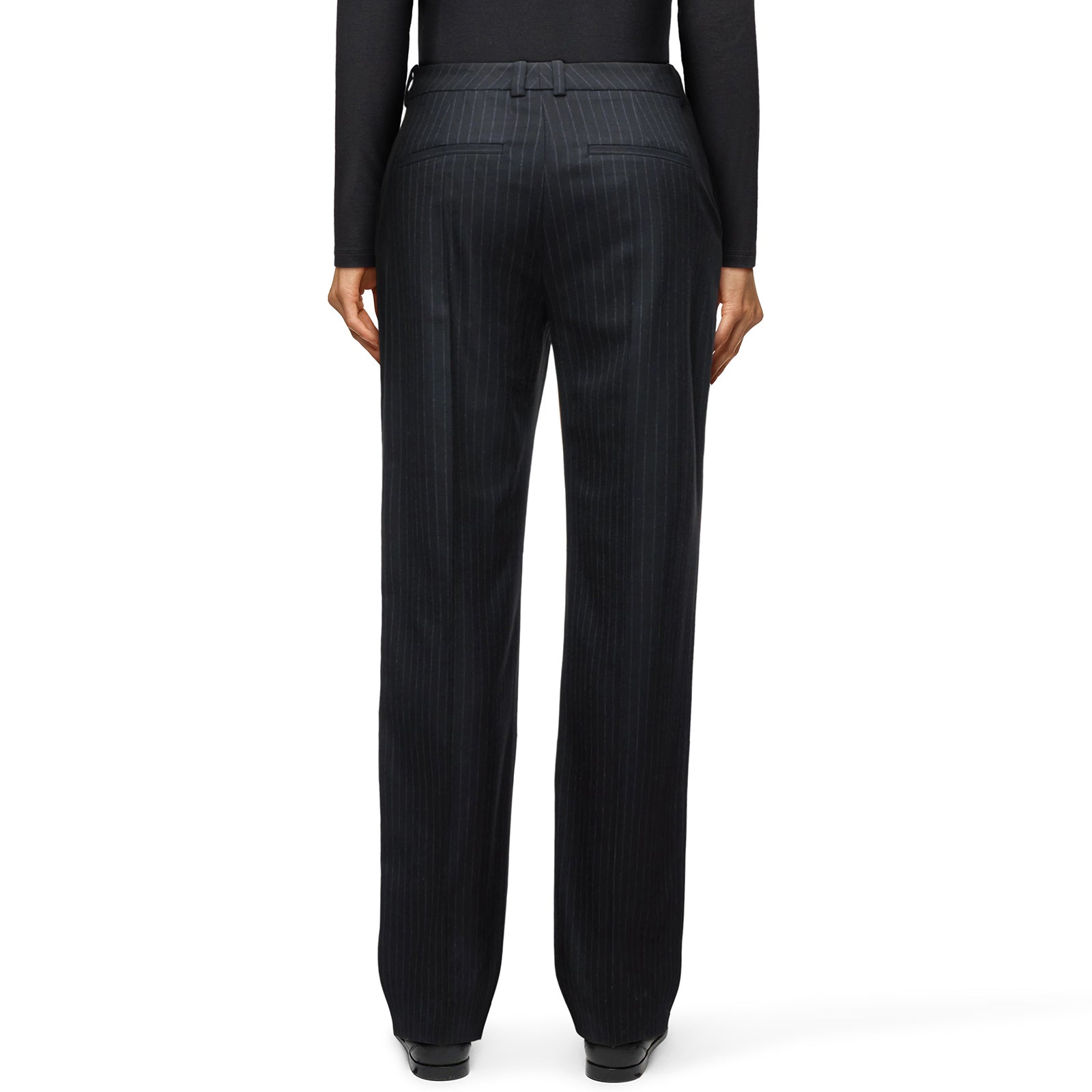 Mean Trousers 142067 black pinstripe