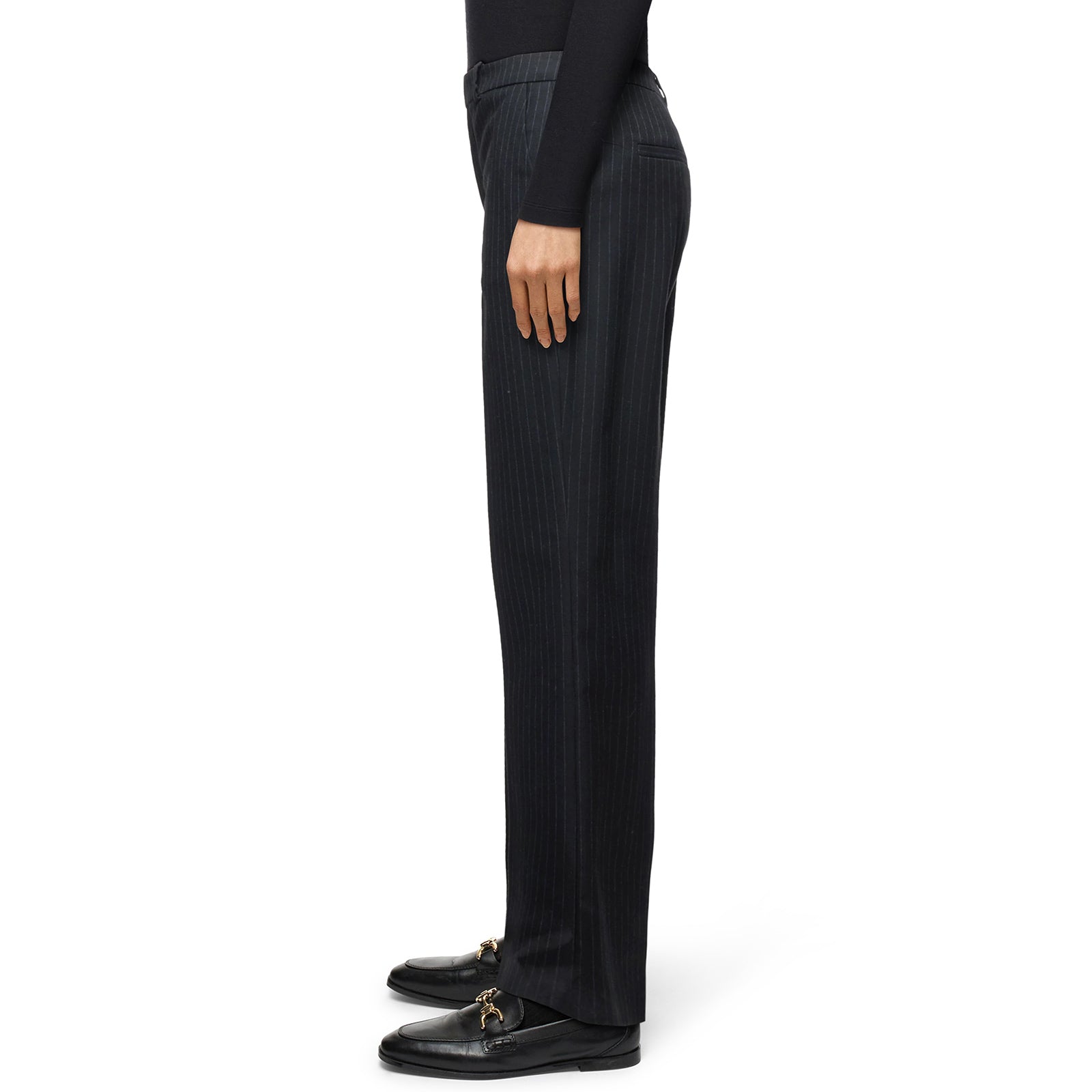 Mean Trousers 142067 black pinstripe