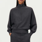 Rickay Cropped Sweater 420002 anthra melange
