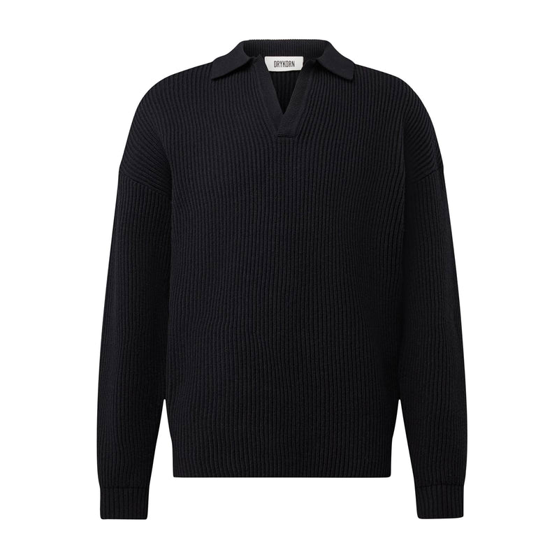 Rustino Polo Jumper 420177 black Drykorn