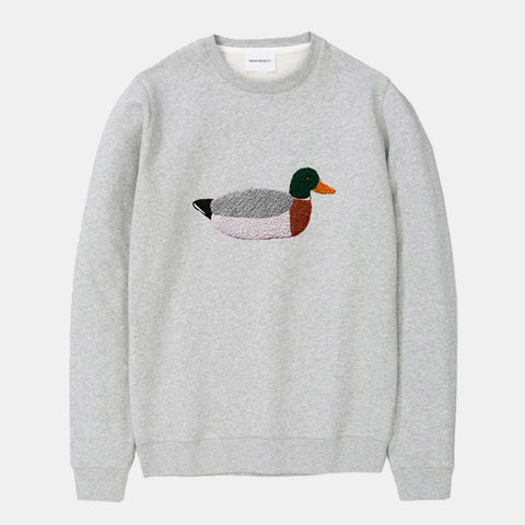 Duck Hunt Sweatshirt plain grey melange