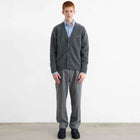 Duck Patch Cardigan plain grey Edmmond Studios