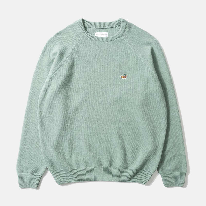 Duck Patch Jumper plain sage green Edmmond Studios