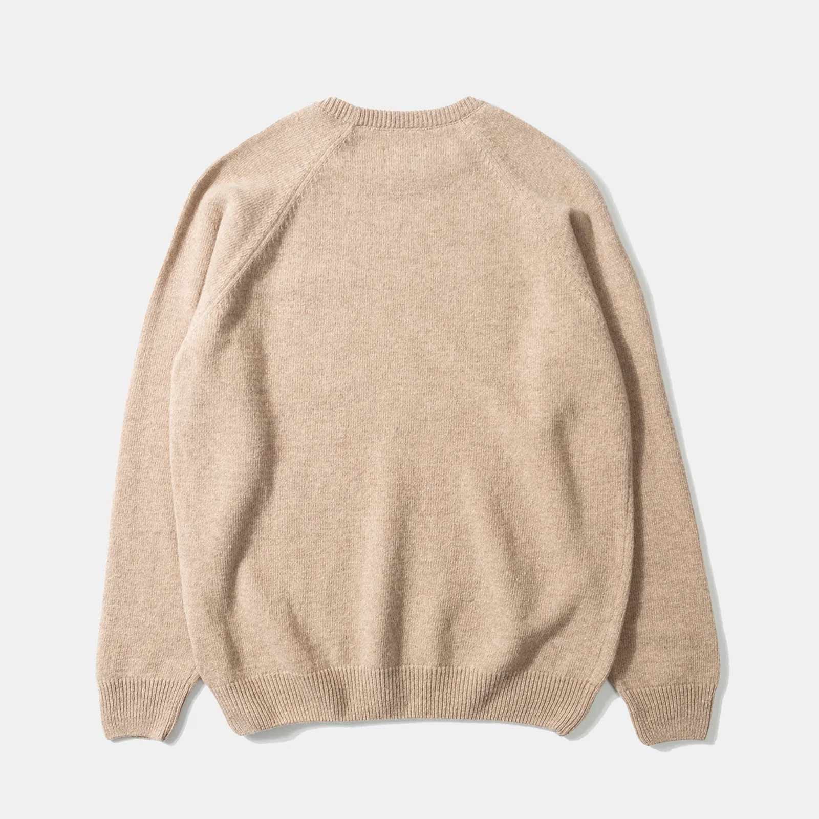 Duck Patch Sweat  jumper plain tan Edmmond Studios