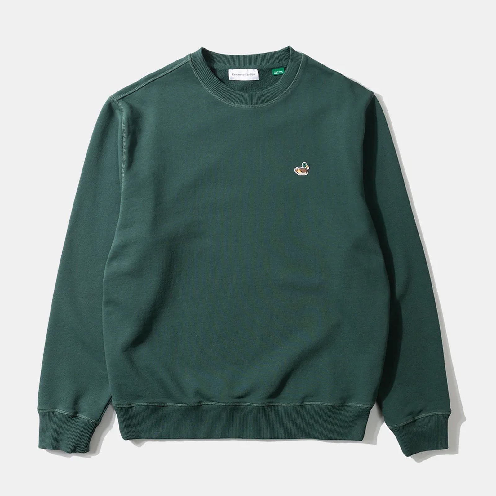 Duck Patch Sweatshirt plain dk green Edmmond Studios
