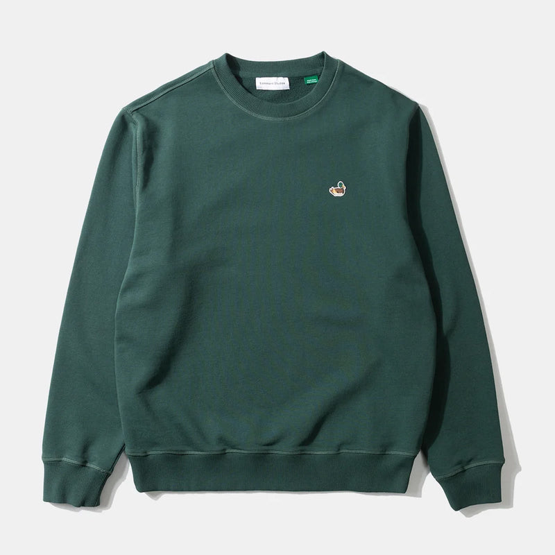 Duck Patch Sweatshirt plain dk green Edmmond Studios