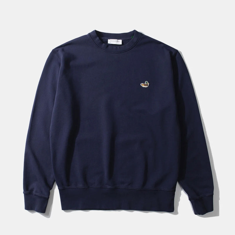 Duck Patch Sweatshirt plain navy Edmmond Studios