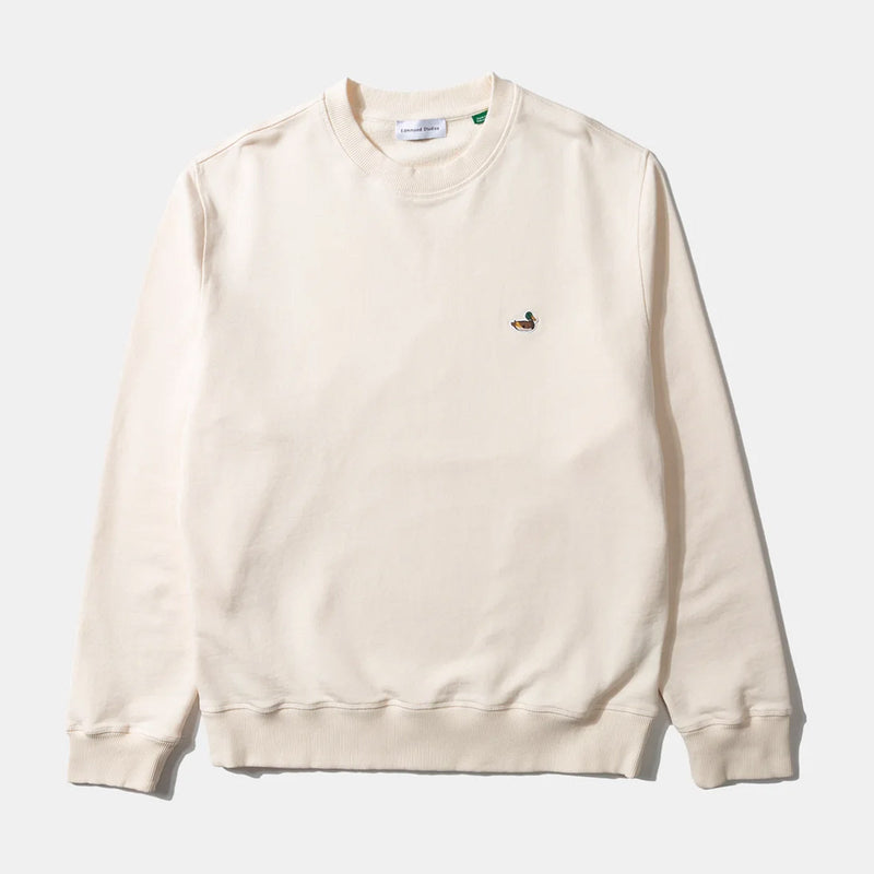 Duck Patch Sweatshirt plain off white Edmmond Studios