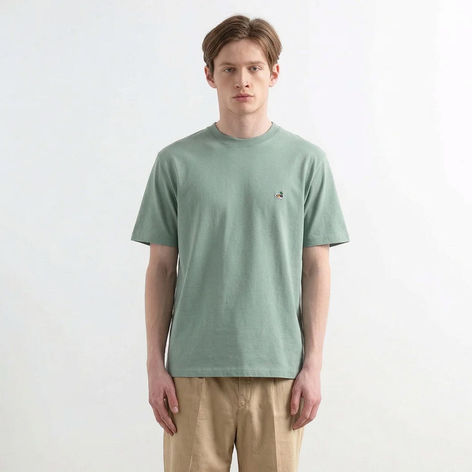 Duck Patch Tee plain sage green Edmmond Studios