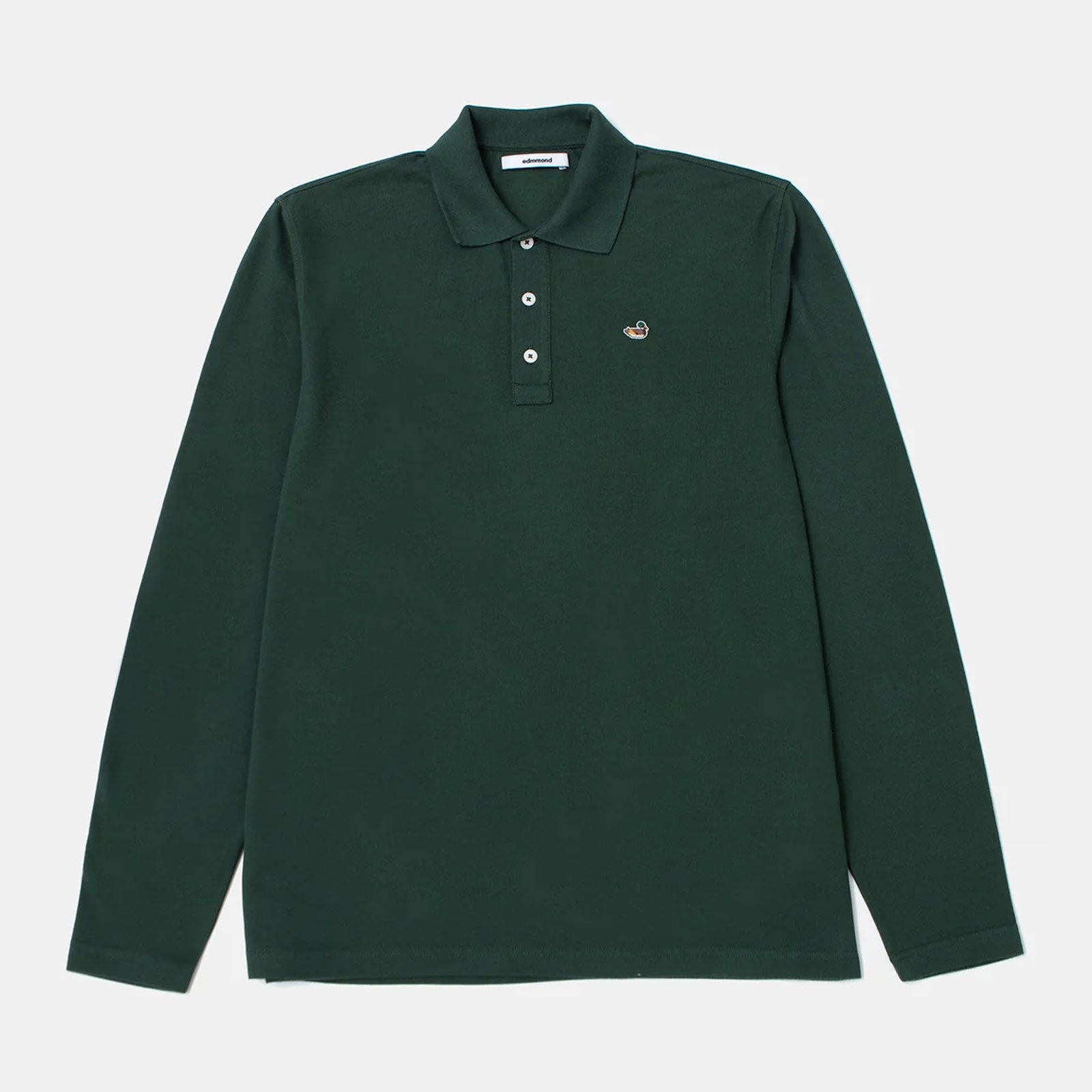 Duck Polo LS plain dark green
