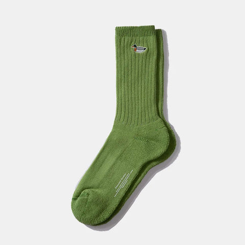 Duck Socks plain green