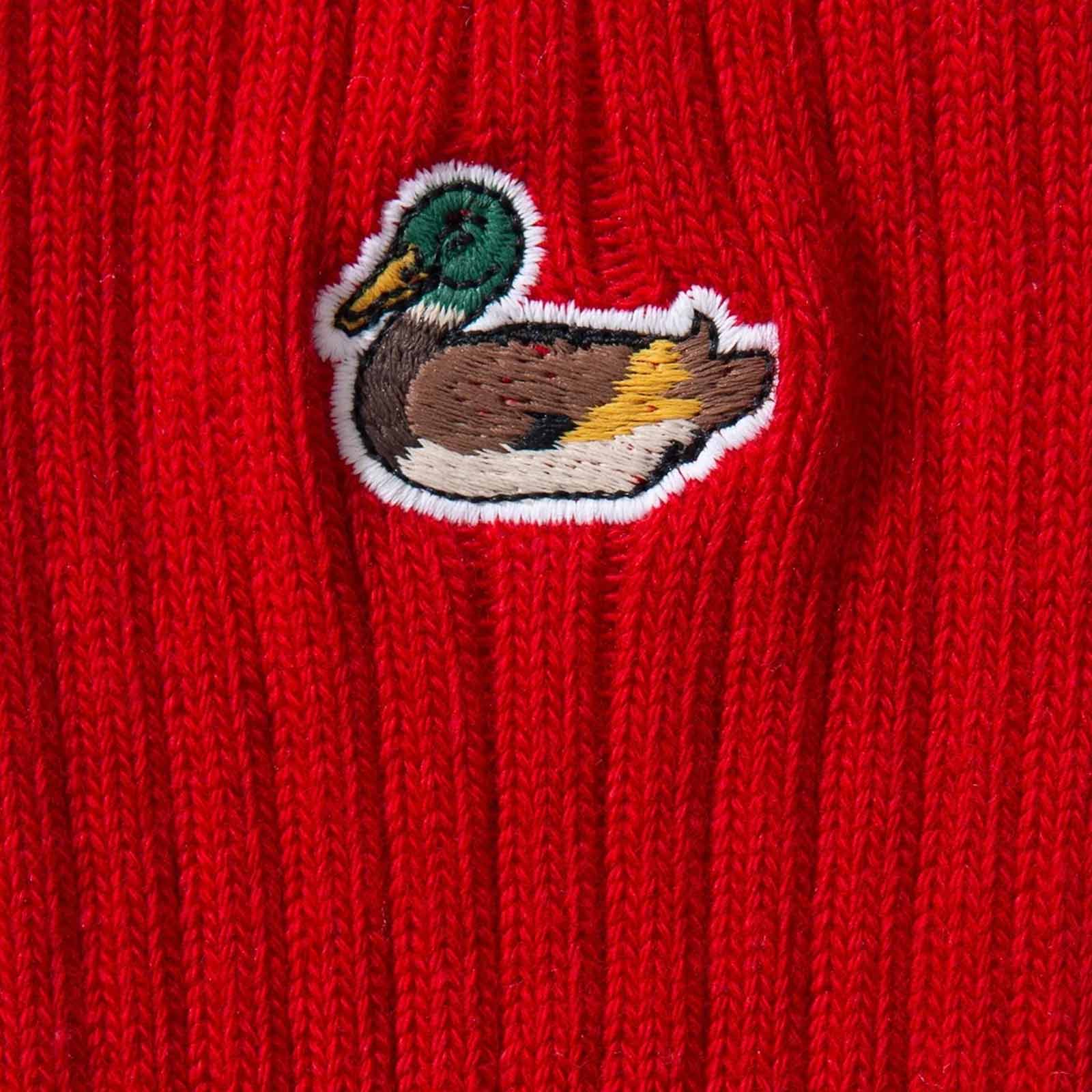 Duck Socks plain red