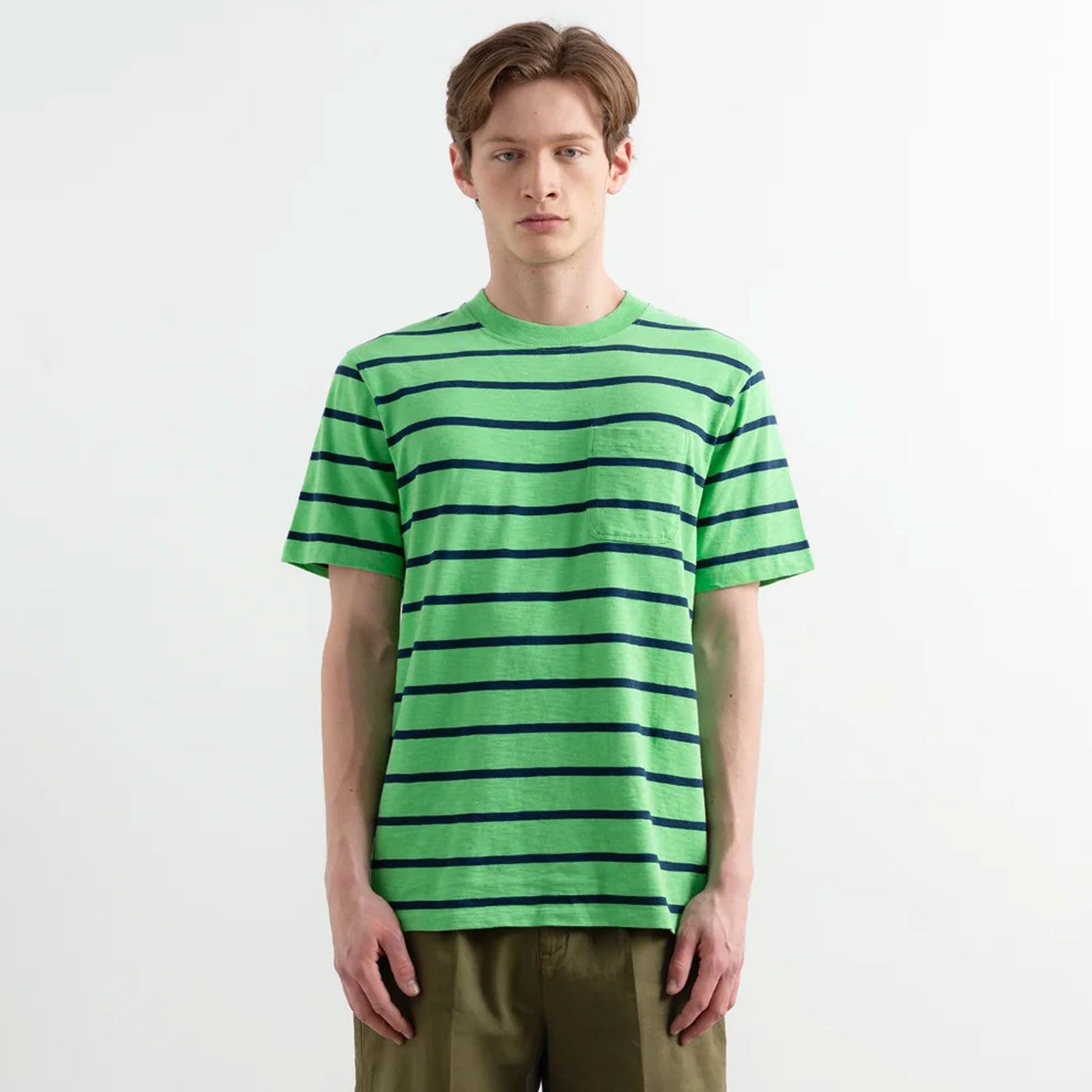 Flame Stripes T-Shirt plain green Edmmond Studios