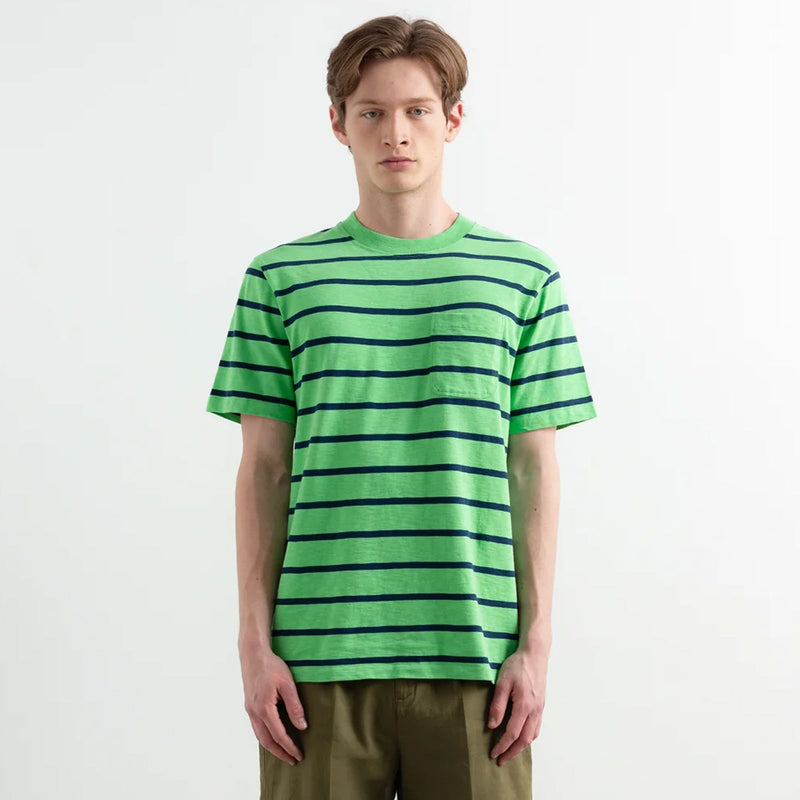 Flame Stripes T-Shirt plain green Edmmond Studios