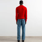 Knitted Polo plain red Edmmond Studios