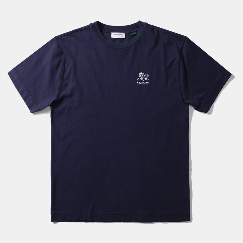 People Tee plain navy