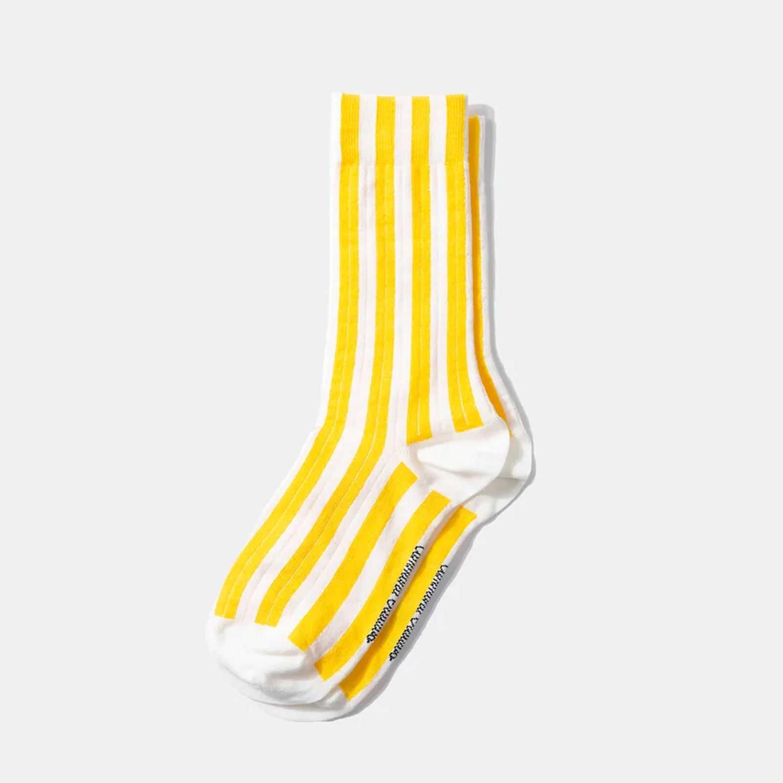 Striped Socks plain yellow