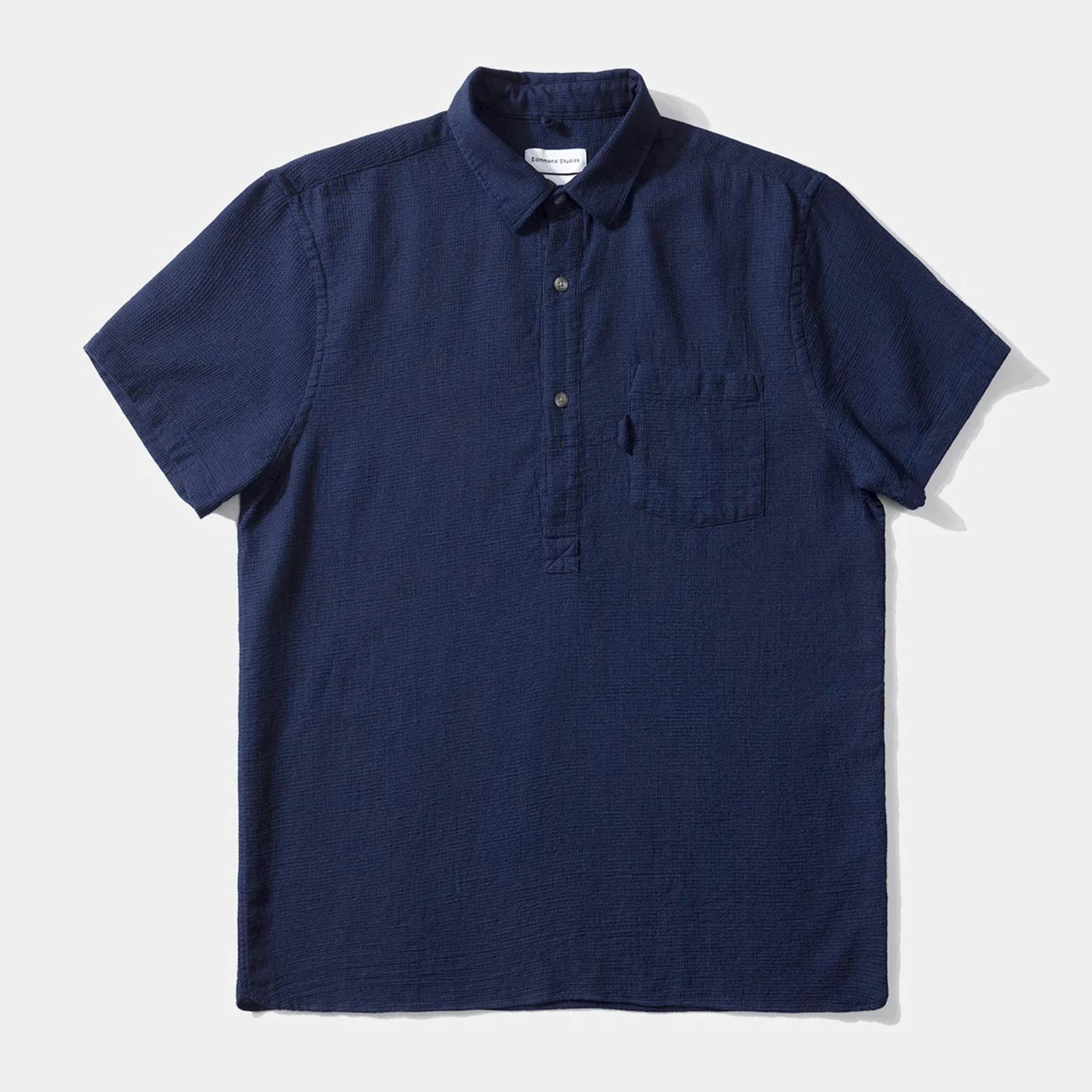 Waffle Polo plain stonewash