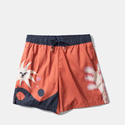 Yin Yang Sun Swimshorts plain brick Edmmond Studios