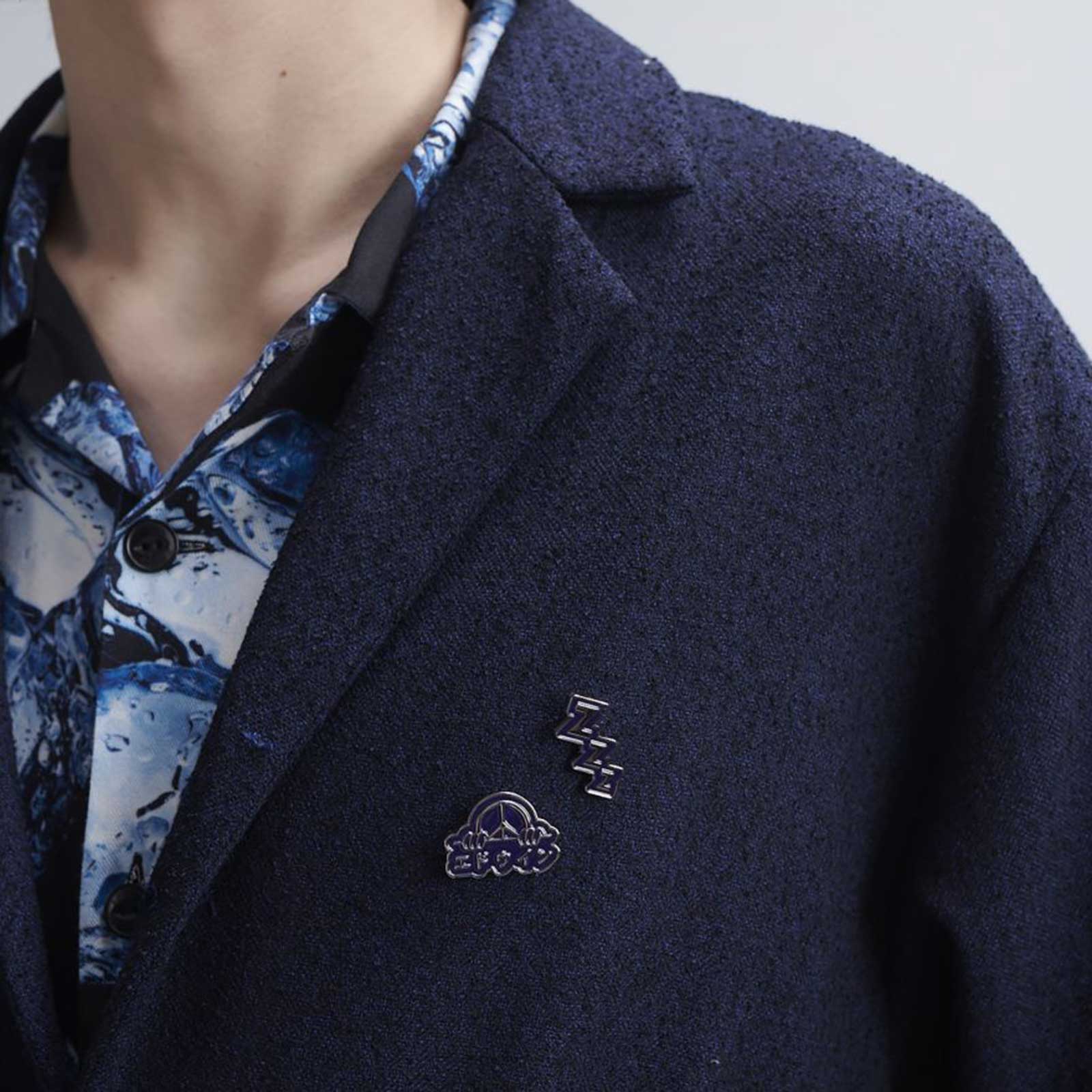 Edison Blazer Bouclé Cloth dark navy